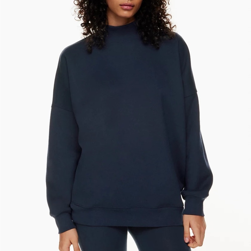 aritzia TNA cozy fleece mega mock neck sweatshirt